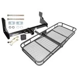 Trailer Tow Hitch For 07-25 Mercedes Freightliner Dodge Sprinter Van w/ OEM Step Bumper Except 144" WB Basket Cargo Carrier Platform Hitch Lock and Cover