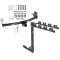 Trailer Tow Hitch w/ 4 Bike Rack For 04-12 Chevy Colorado GMC Canyon 06-08 Isuzu I-Series Pickup tilt away adult or child arms fold down carrier