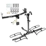 Trailer Tow Hitch For 04-12 Chevy Colorado GMC Canyon 06-08 Isuzu I-Series Pickup Platform Style 2 Bike Rack w/ Anti Rattle Hitch Lock