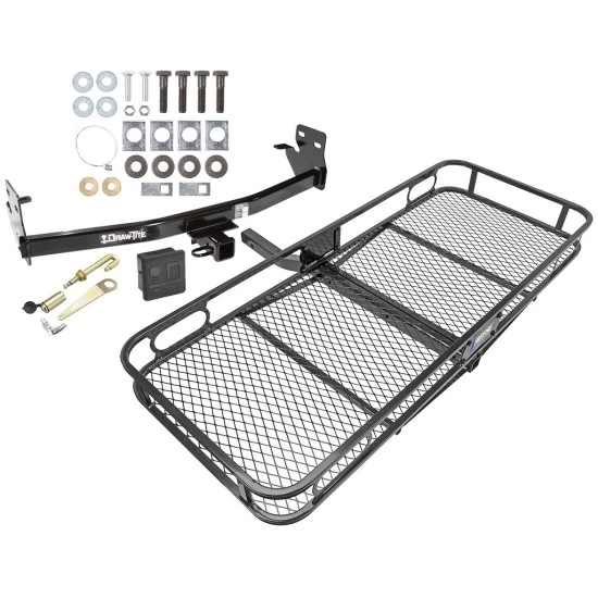 Trailer Tow Hitch For 04-12 Chevy Colorado GMC Canyon 06-08 Isuzu I-Series Pickup Basket Cargo Carrier Platform Hitch Lock and Cover