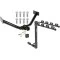 Trailer Tow Hitch w/ 4 Bike Rack For 07-13 Acura MDX 4 Bike Rack tilt away adult or child arms fold down carrier w/ Lock and Cover