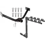 Trailer Tow Hitch w/ 4 Bike Rack For 07-13 Acura MDX tilt away adult or child arms fold down carrier