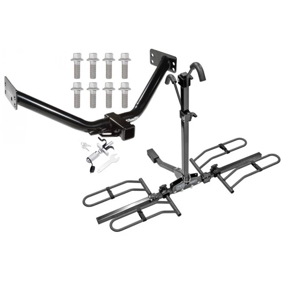 Trailer Tow Hitch For 07-13 Acura MDX Platform Style 2 Bike Rack w/ Anti Rattle Hitch Lock