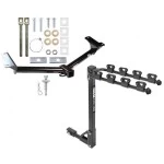 Trailer Tow Hitch w/ 4 Bike Rack For 09-20 Dodge Journey tilt away adult or child arms fold down carrier