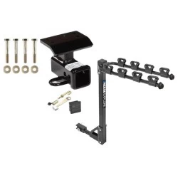 Trailer Tow Hitch w/ 4 Bike Rack For 09-17 VW Tiguan 17-18 Limited Only tilt away adult or child arms fold down carrier w/ Lock and Cover