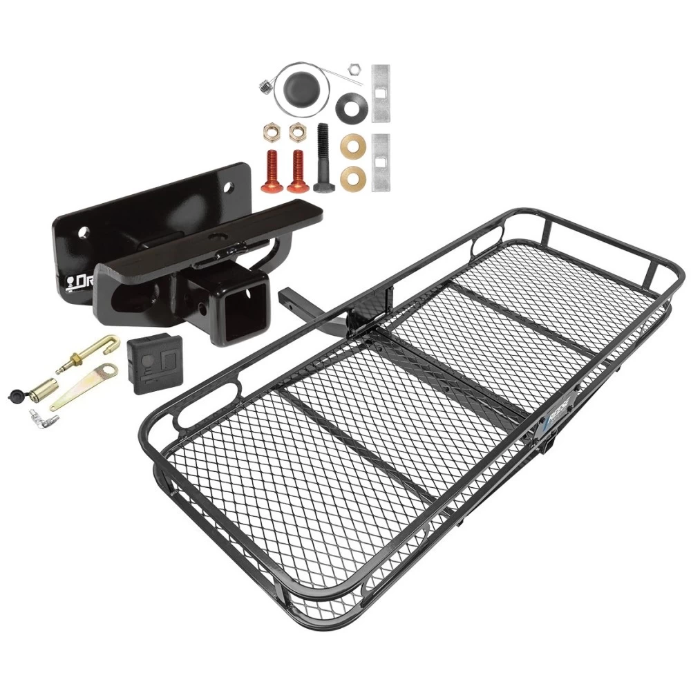 Trailer Tow Hitch For 03-23 Dodge Ram 1500 2500 3500 Basket Cargo Carrier Platform Hitch Lock and Cover