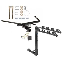 Trailer Tow Hitch w/ 4 Bike Rack For 10-19 Ford Taurus tilt away adult or child arms fold down carrier w/ Lock and Cover