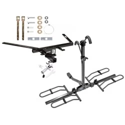 Trailer Tow Hitch For 10-19 Ford Taurus Platform Style 2 Bike Rack w/ Anti Rattle Hitch Lock