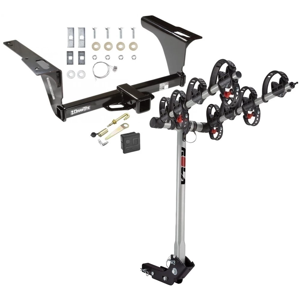 Trailer Hitch For 10-19 Subaru Legacy Outback 10-12 Except Sport 4 Bike Rack w/ Hitch Lock and Cover