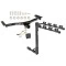 Trailer Tow Hitch w/ 4 Bike Rack For 10-15 Lexus RX450h RX350 12-15 Except F Sport tilt away adult or child arms fold down carrier w/ Lock and Cover