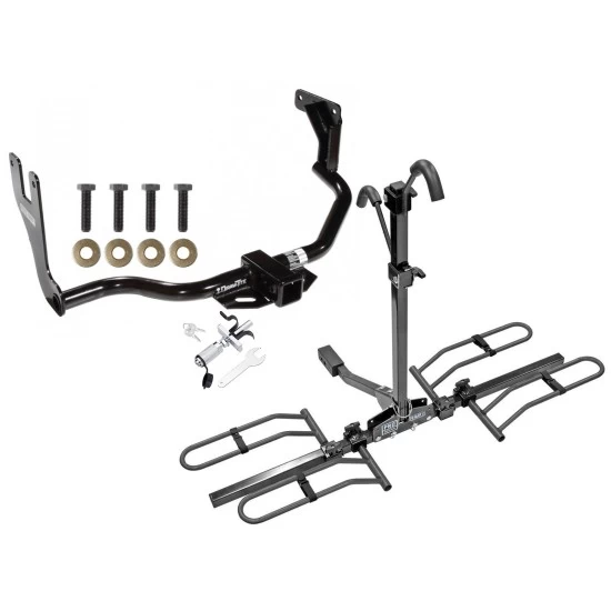 Trailer Tow Hitch For 10-13 Ford Transit Connect Platform Style 2 Bike Rack w/ Anti Rattle Hitch Lock