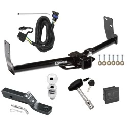 Trailer Tow Hitch For 10-16 Cadillac SRX w/ factory Tow PKG Package Wiring 2" Ball and Lock