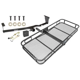 Trailer Hitch For 10-12 Hyundai Santa Fe 11-13 KIA Sorento Basket Cargo Carrier Platform Hitch Lock and Cover