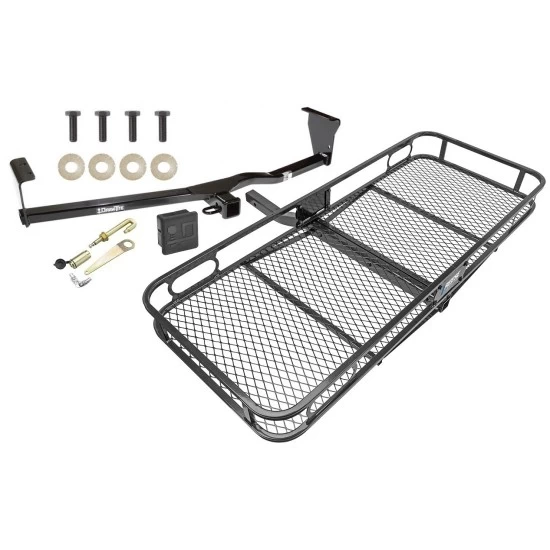 Trailer Hitch For 10-12 Hyundai Santa Fe 11-13 KIA Sorento Basket Cargo Carrier Platform Hitch Lock and Cover