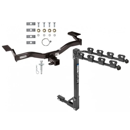 Custom Fit Trailer Hitch 4 Bike Carrier Installation Hardware Installation Instructions 75686 1393100G Draw-Tite Trailer Tow Hitch 4 Bike Rack 09-10 Edge Sport tilt away adult or child arms fold down carrier 09 10 2009 2010 Trailer Tow Hitch w/ 4 Bike Rack For 09-10 Ford Edge Sport tilt away adult or child arms fold down carrier