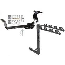Trailer Tow Hitch w/ 4 Bike Rack For 02-06 Honda CR-V All Models tilt away adult or child arms fold down carrier