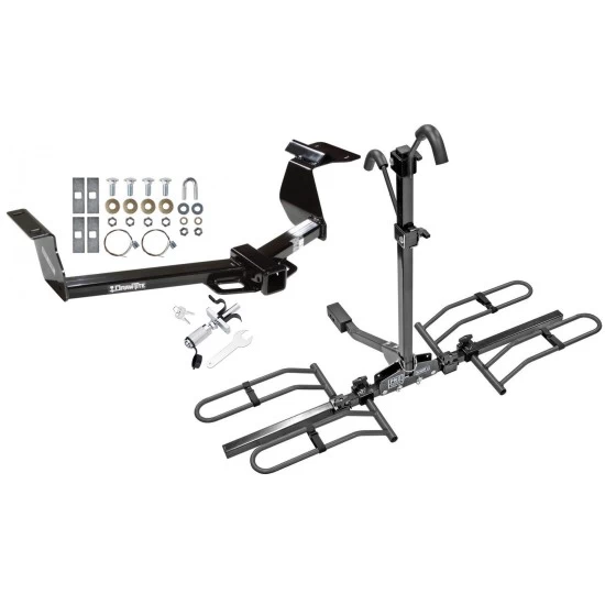 Trailer Tow Hitch For 02-06 Honda CR-V All Models Platform Style 2 Bike Rack w/ Anti Rattle Hitch Lock