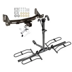 Trailer Tow Hitch For 09-14 F-150 10-14 Raptor w/o OEM Hitch Platform Style 2 Bike Rack w/ Anti Rattle Hitch Lock