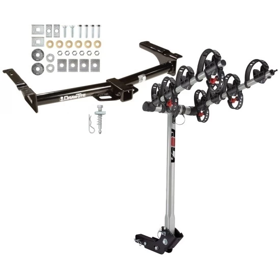 Trailer Tow Hitch For 75-14 Ford Econoline Van Except Shuttle Bus w/ 4 Bike Carrier Rack