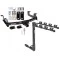 Trailer Tow Hitch w/ 4 Bike Rack For 11-14 Chevy Silverado GMC Sierra 2500 3500 HD tilt away adult or child arms fold down carrier