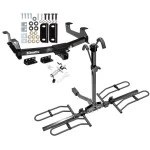 Trailer Tow Hitch For 11-14 Chevy Silverado GMC Sierra 2500 3500 HD Platform Style 2 Bike Rack w/ Anti Rattle Hitch Lock
