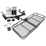 Trailer Tow Hitch For 11-14 Chevy Silverado GMC Sierra 2500 3500 HD Basket Cargo Carrier Platform Hitch Lock and Cover