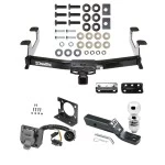 Trailer Hitch Package w/ Wiring For 11-14 Chevrolet Silverado GMC Sierra 2500 HD 3500 HD w/ 2" Ball 2" Drop Mount 7-Way Pin Blade RV Class 4