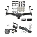 Trailer Hitch Package w/ Wiring For 11-14 Chevrolet Silverado GMC Sierra 2500 HD 3500 HD w/ 2-5/16" Ball 2" Drop Mount 7-Way Pin Blade RV Class 4
