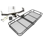 Trailer Tow Hitch For 07-17 Jeep Compass Patriot Basket Cargo Carrier Platform Hitch Lock and Cover