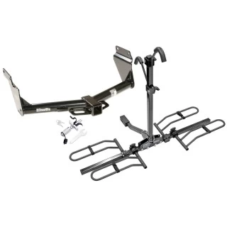 Trailer Tow Hitch For 11-26 Dodge Durango 14-21 Jeep Grand Cherokee EcoDiesel Platform Style 2 Bike Rack w/ Anti Rattle Hitch Lock