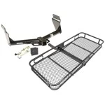 Trailer Tow Hitch For 11-26 Dodge Durango 14-21 Jeep Grand Cherokee EcoDiesel Basket Cargo Carrier Platform Hitch Lock and Cover