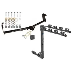 Trailer Tow Hitch w/ 4 Bike Rack For 11-16 Nissan Quest tilt away adult or child arms fold down carrier w/ Lock and Cover