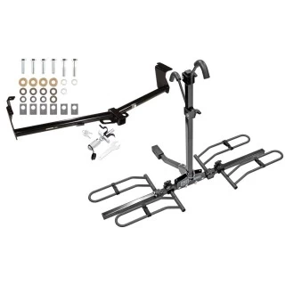 Trailer Tow Hitch For 11-16 Nissan Quest Platform Style 2 Bike Rack w/ Anti Rattle Hitch Lock