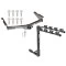 Trailer Tow Hitch w/ 4 Bike Rack For 12-21 Nissan NV2500 NV3500 13-21 NV1500 tilt away adult or child arms fold down carrier