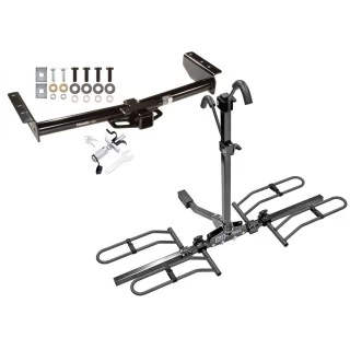 Trailer Tow Hitch For 00-06 Chevy Avalanche Suburban Tahoe GMC Yukon 2002 Escalade Platform Style 2 Bike Rack w/ Anti Rattle Hitch Lock
