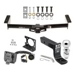 Trailer Hitch Package w/ Wiring For 00-06 Chevy Avalanche Suburban Tahoe GMC Yukon 2002 Cadillac Escalade EXT w/ Factory 7-Way w/ 2-5/16" Ball 4" Drop Mount Pin Blade RV Class 3
