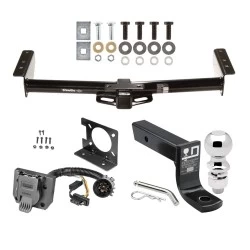 Trailer Hitch Package w/ Wiring For 00-06 Chevy Avalanche Suburban Tahoe GMC Yukon 2002 Cadillac Escalade EXT w/ Factory 7-Way w/ 2-5/16" Ball 4" Drop Mount Pin Blade RV Class 3