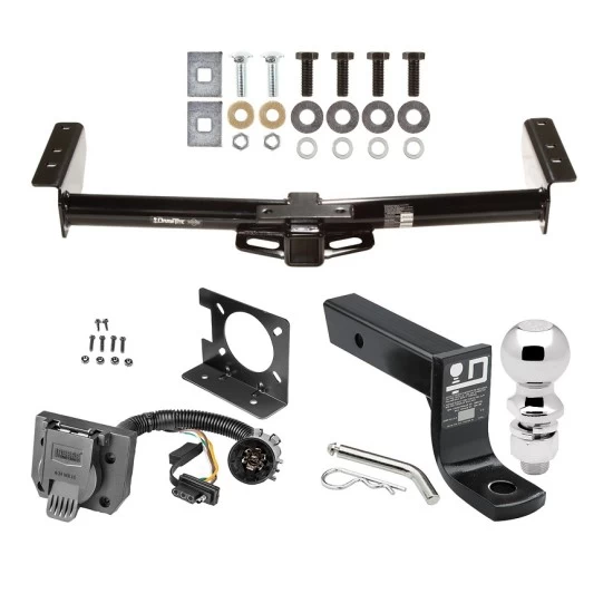 Trailer Hitch Package w/ Wiring For 00-06 Chevy Avalanche Suburban Tahoe GMC Yukon 2002 Cadillac Escalade EXT w/ Factory 7-Way w/ 2-5/16" Ball 4" Drop Mount Pin Blade RV Class 3