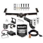 Trailer Hitch Brake Control Wiring For 00-06 Chevy Avalanche Suburban Tahoe GMC Yukon 2002 Cadillac Escalade EXT w/ Dual 2" and 2- 5/16" Ball 2" Drop Mount 7-Way Pin Blade RV Controller