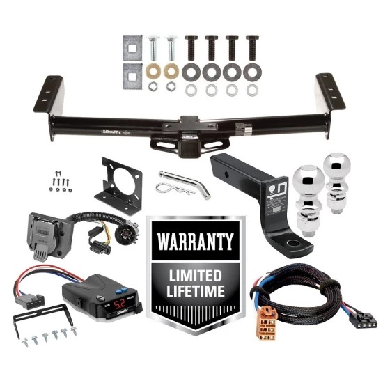 Trailer Hitch Brake Control Wiring For 03-06 Avalanche Suburban Tahoe Yukon XL w/ Dual 2" and 2- 5/16" Ball 2" Drop Mount 7-Way Pin Blade RV Controller 