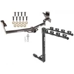 Trailer Tow Hitch w/ 4 Bike Rack For 08-13 Toyota Highlander tilt away adult or child arms fold down carrier