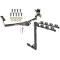 Trailer Tow Hitch w/ 4 Bike Rack For 08-13 Toyota Highlander tilt away adult or child arms fold down carrier