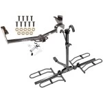 Trailer Tow Hitch For 08-13 Toyota Highlander Platform Style 2 Bike Rack w/ Anti Rattle Hitch Lock