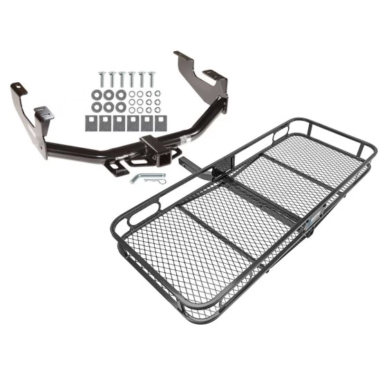 Trailer Tow Hitch For 97-03 Ford F-150 2004 Heritage 97-99 F-250 Light Duty 99-07 F-250 F-350 Super Duty Basket Cargo Carrier Platform w/ Hitch Pin