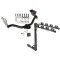Trailer Tow Hitch w/ 4 Bike Rack For 05-12 Ford Escape Mazda Tribute Mercury Mariner tilt away adult or child arms fold down carrier w/ Lock and Cover