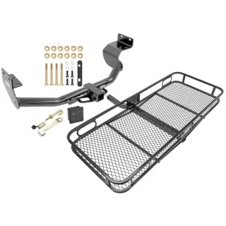 Trailer Tow Hitch For 13-18 Hyundai Santa Fe Sport 5Passenger 14-15 KIA Sorento Basket Cargo Carrier Platform Hitch Lock and Cover