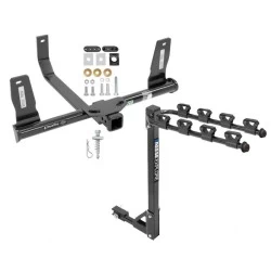 Trailer Tow Hitch w/ 4 Bike Rack For 10-15 Mercedes GLK350 tilt away adult or child arms fold down carrier