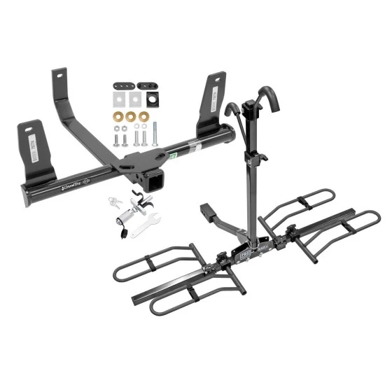 Trailer Tow Hitch For 10-15 Mercedes GLK350 Platform Style 2 Bike Rack w/ Anti Rattle Hitch Lock