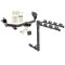 Trailer Tow Hitch w/ 4 Bike Rack For 13-18 Hyunda Santa Fe w/ 3rd Row Seats 2019 XL Only tilt away adult or child arms fold down carrier w/ Lock and Cover