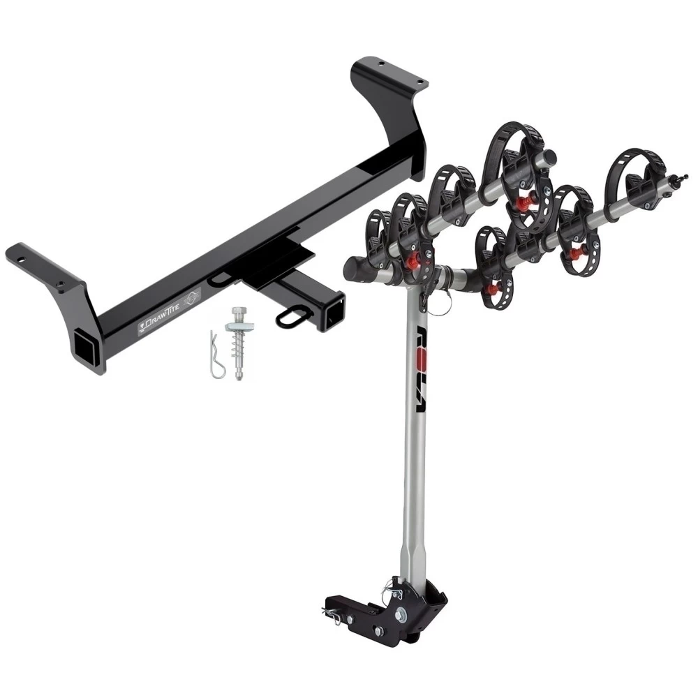 Trailer Tow Hitch For 12-21 Isuzu D-Max w/ 4 Bike Carrier Rack